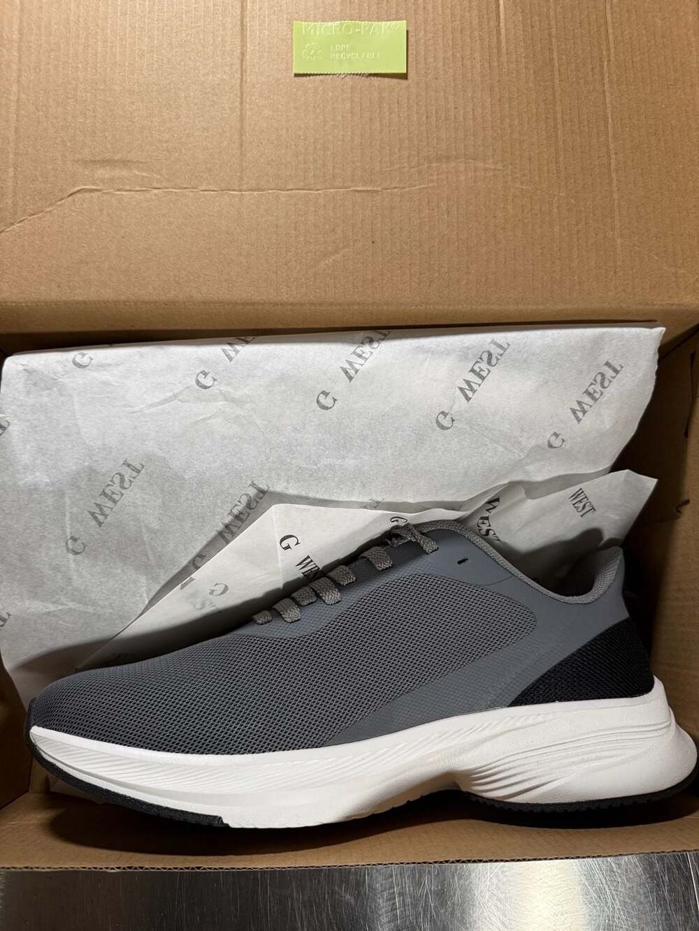 G-West GWM10015 Gray Mesh Athletic Sneakers Size 10